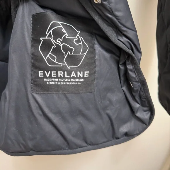 Everlane Quilted Ranch Jacket Chore Barn Corduroy Collar Black Size M - Picture 6 of 9